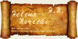 Helena Miricki vizit kartica